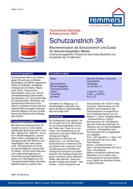 Schutzanstrich 3K - Baupirat.de