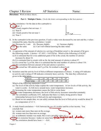 Chapter 3 Review - Lindbergh School District