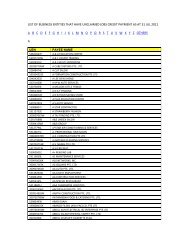 list of employers participating in the auto-inclusion - IRAS