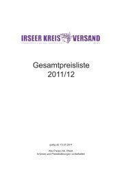 Gesamtpreisliste 2011/12 - Irseer Kreis Versand gGmbH