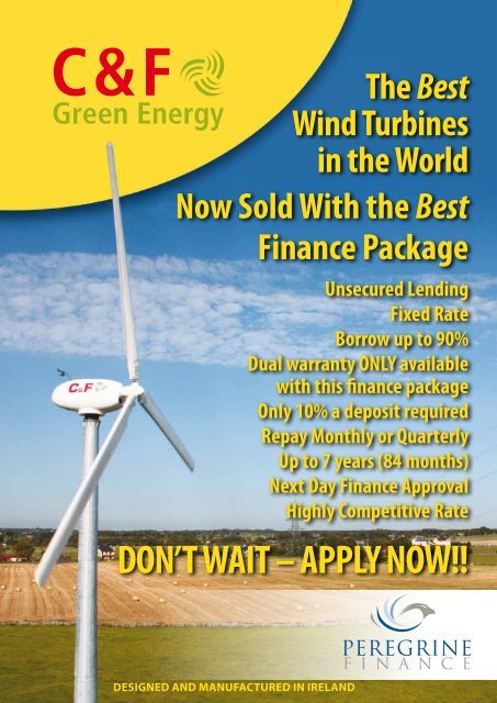 Wind turbine finance application form - C & F Green Energy