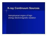 X-ray Continuum Sources - HEASARC - NASA