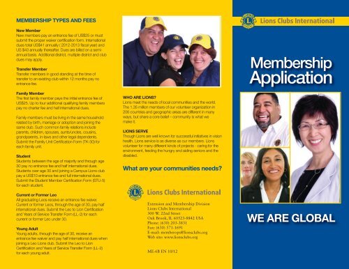 LCI Membership Application - Richmond Lions Club