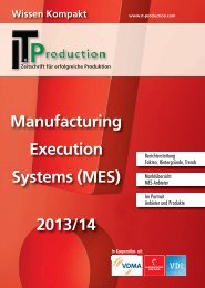 Manufacturing Execution Systems (MES) 2013/14 - IT&Production