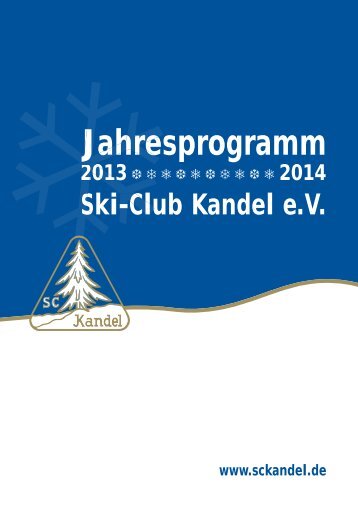 Jahresprogramm 2013/14. - Ski-Club Kandel eV Waldkirch