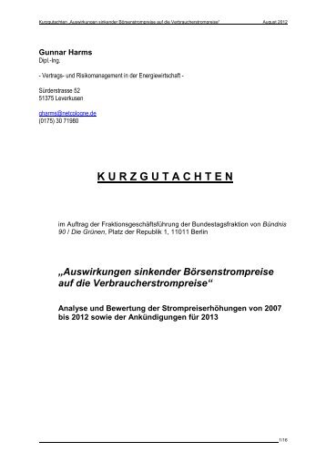 Die Studie von Gunnar Harms - Bundestagsfraktion BÃ¼ndnis 90/Die ...