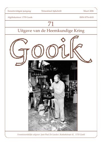 Nummer 71.qxd - Heemkundige Kring van Gooik