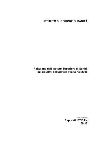 Rapporti ISTISAN 09/17 ISTITUTO SUPERIORE DI SANITÃ ...