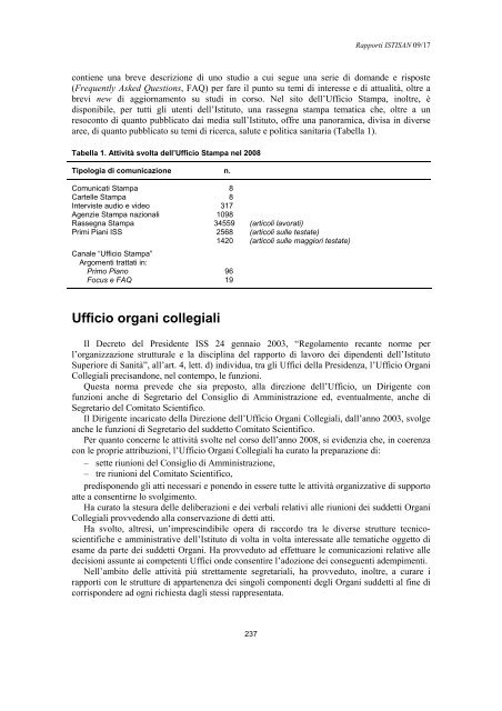 Rapporti ISTISAN 09/17 ISTITUTO SUPERIORE DI SANITÃ ...