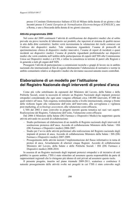 Rapporti ISTISAN 09/17 ISTITUTO SUPERIORE DI SANITÃ ...