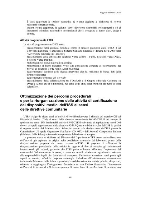 Rapporti ISTISAN 09/17 ISTITUTO SUPERIORE DI SANITÃ ...