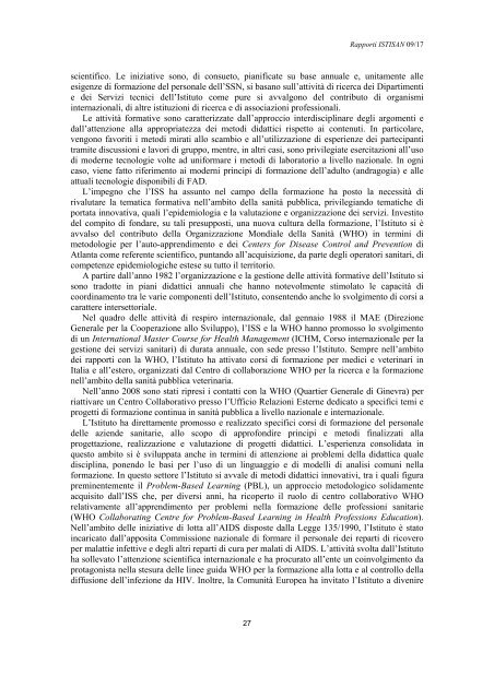 Rapporti ISTISAN 09/17 ISTITUTO SUPERIORE DI SANITÃ ...