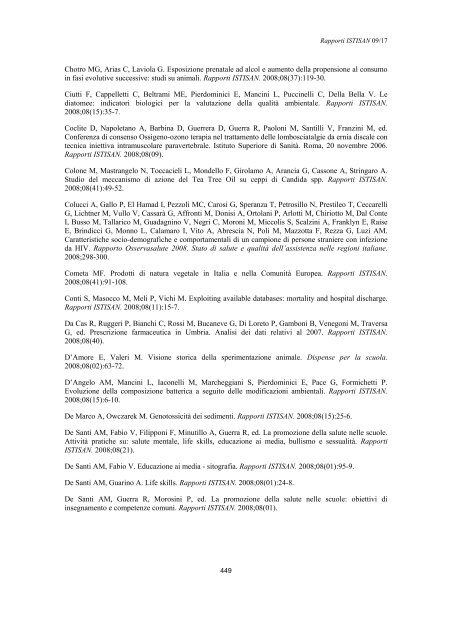 Rapporti ISTISAN 09/17 ISTITUTO SUPERIORE DI SANITÃ ...