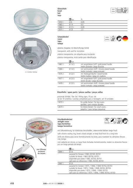 Katalog gesamtes APS-Sortiment - FRANK Gastro-Service