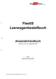 Fleetis Leerwagenbestellbuch