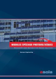 Modules spéciaux photovoltaiques - asola