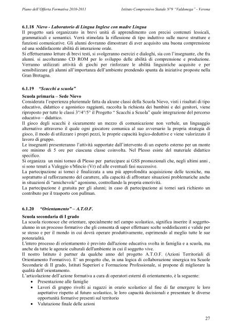 Piano dell'Offerta Formativa - ISTITUTO COMPRENSIVO STATALE