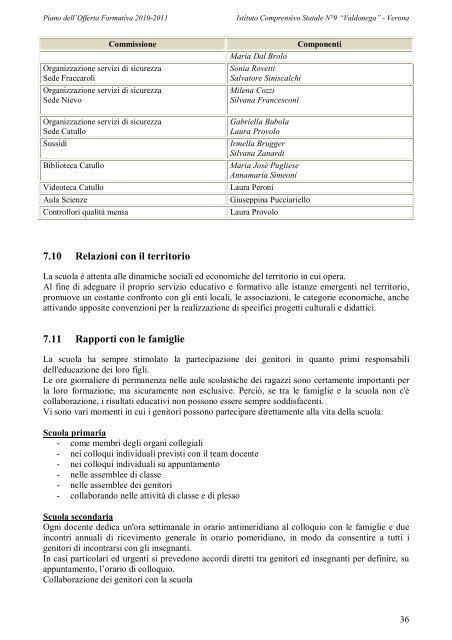 Piano dell'Offerta Formativa - ISTITUTO COMPRENSIVO STATALE