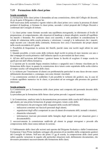 Piano dell'Offerta Formativa - ISTITUTO COMPRENSIVO STATALE