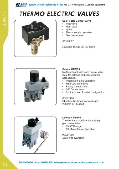 THERMO ELECTRIC VALVES - System Control Engineering, Penrose