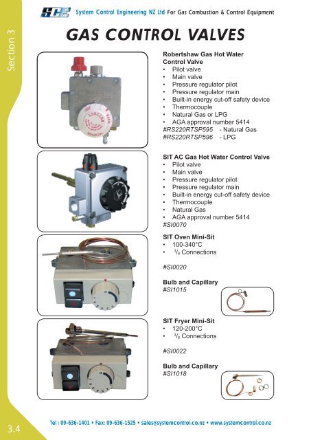 THERMO ELECTRIC VALVES - System Control Engineering, Penrose