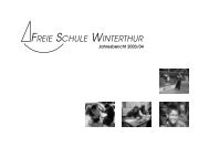 Jahresbericht Schuljahr 2003/2004 - Freie Schule Winterthur