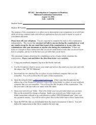 Midterm Examination Instructions