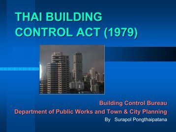 THAI BUILDING CONTROL ACT (1979)