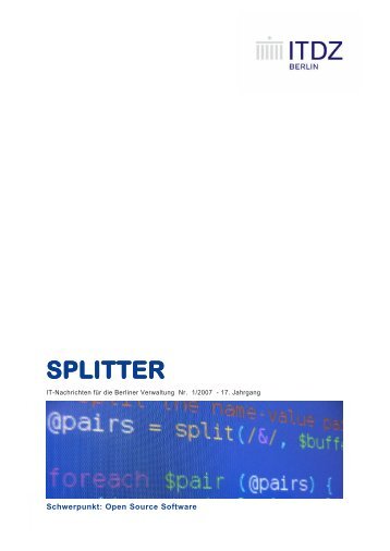 SPLITTER - IT-Dienstleistungszentrum Berlin