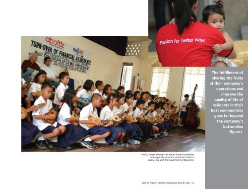 2007 ANNUAL REPORT Power Corporation - Aboitiz Equity Ventures