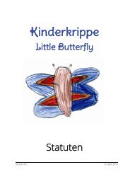 Statuten der Kinderkrippe Little Butterfly