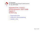 Digitaltechnik (#2031) Wintersemester 2007/2008 Kapitel 0 ...