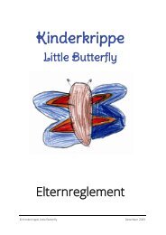 Elternreglement der Kinderkrippe Little Butterfly