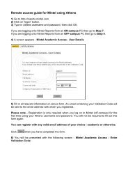Remote access guide for Mintel using Athens - University of Ulster ...