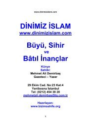 DÄ°NÄ°MÄ°Z Ä°SLAM BÃ¼yÃ¼, Sihir BÃ¢tÄ±l Ä°nanÃ§lar - Bizim Sahife