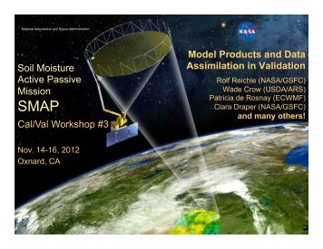 7. Model Products and Data Assimilation in Validation - SMAP - NASA