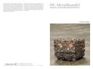 NE-Metallhandel - ALLGEMEINE Gold- und Silberscheideanstalt AG