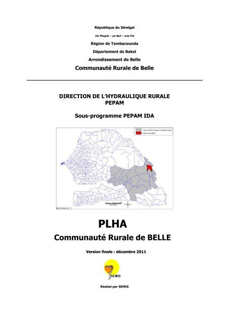 Communauté Rurale de BELLE - pepam