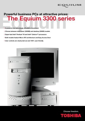 The Equium 3300 series - Toshiba