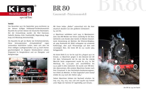 BR 80 Spur 1 1:32 - Kiss Modellbahnen