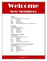 New Members - Toronto Construction Association