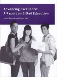 2009 Advancing Excellence: A Report on Gifted Education - Guilford ...