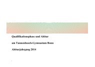 (Q 1) und zum Abitur 2014 - Tannenbusch-Gymnasium Bonn