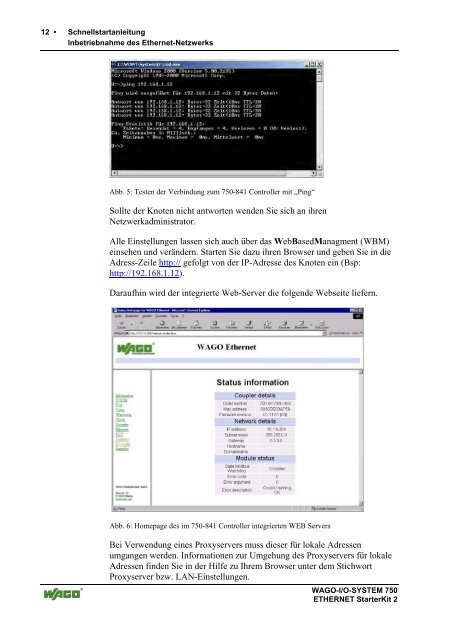 Schnellstartanleitung zum WAGO-I/O-System 750