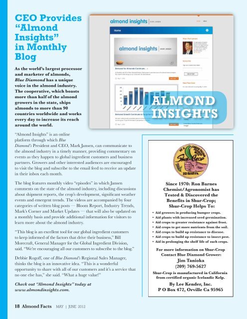 View the PDF (24mb) - Blue Diamond Growers