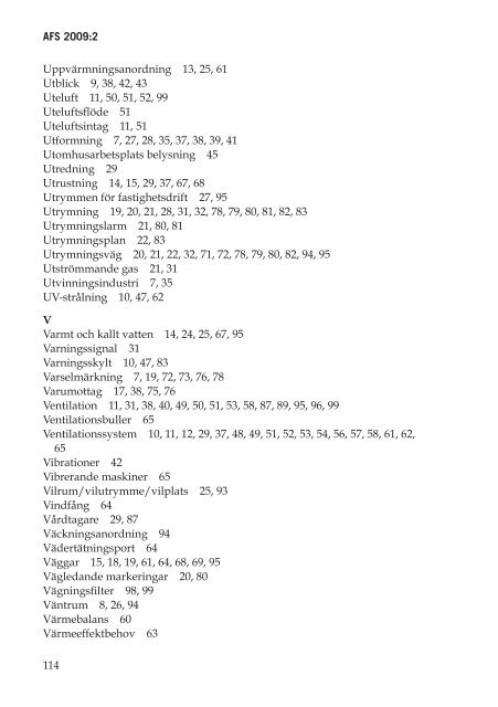 AFS 2009:2 - Arbetsplatsens utformning (ArbetsmiljÃ¶verket)