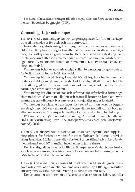 AFS 2009:2 - Arbetsplatsens utformning (ArbetsmiljÃ¶verket)