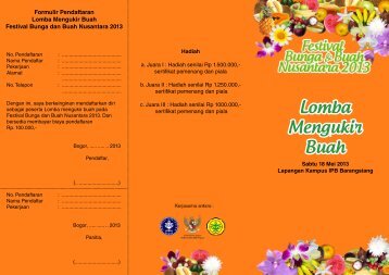 Lomba Mengukir Buah Tingkat SMK/Umum