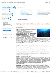 I principali istituti italiani di ricerca marina e oceanografica