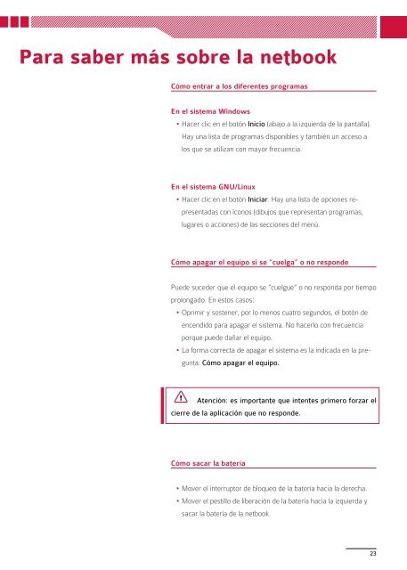 Manual de la computadora PortÃ¡til del Alumno - Conectar Igualdad